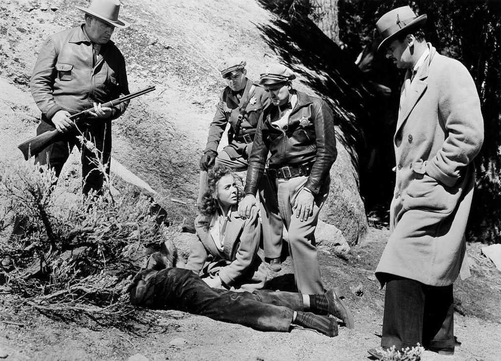 Ida Lupino in the finale of High Sierra, 1941, Raoul Walsh